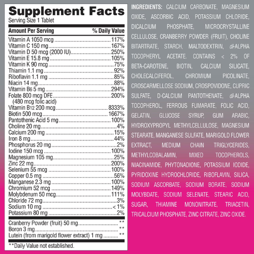 Member's Mark Advanced Women's 50+ Multivitamin Tablets, 275 ct. New