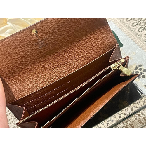 Louis Vuitton Portefeuille Sarah Long Wallet Brown Monogram New