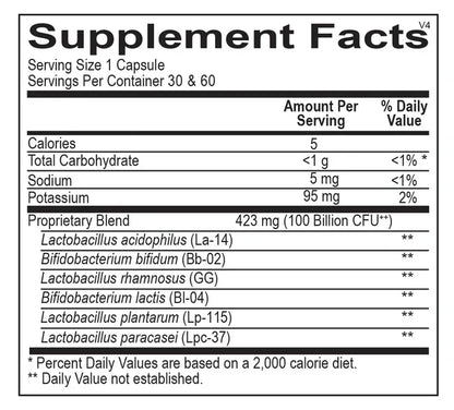 High Potency Probiotic Supplement | Digestive &amp; Gut Health Support | Daily Probiotic Capsules