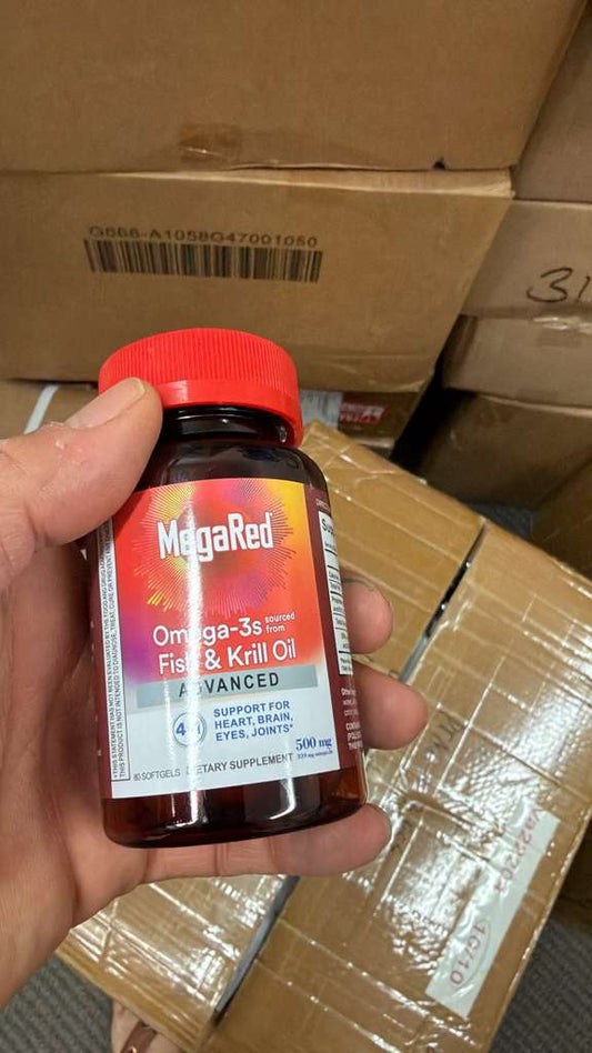 MegaRed Advanced Absorption Omega 3 Fish Oil 500mg 80 Softgels