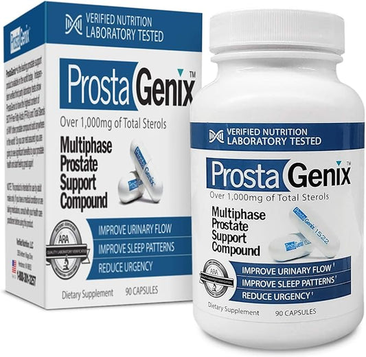 ProstaGenix Multiphase Prostate Supplement - Over 1 Million Sold - End Nighttime Bathroom Trips, Urgency, & More. 90 Capsules