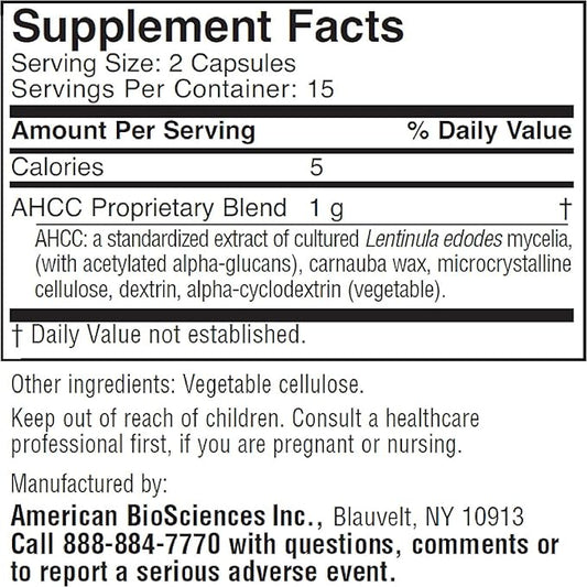 Immune Support, Natural Killer Cell Activity and Cytokine Production, 500 milligrams per Capsule (30 Count)