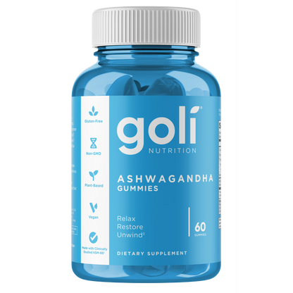 Goli Nutrition Ashwagandha Gummies, Mixed Berry Flavor, 60 Count