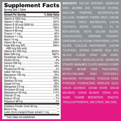 Member's Mark Advanced Women's 50+ Multivitamin Tablets, 275 ct.  New
