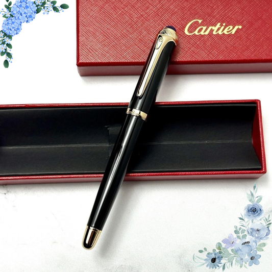 Cartier Black Gold Composite Executive Rollerball Pen Rare AD VIP Gift
