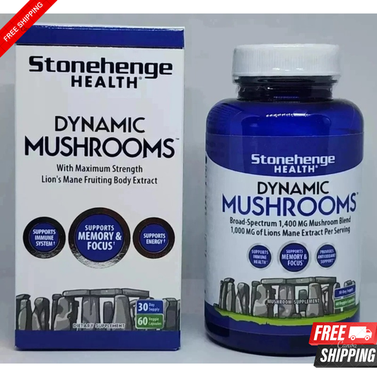 Dynamic Mushroom 60 Veggie Caps – Stonehenge Health Supplement