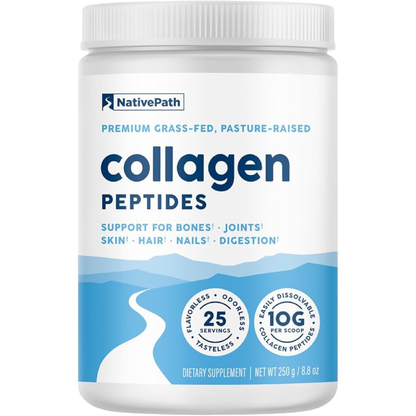 NativePath Collagen Peptides - Hydrolyzed Type 1 & 3 Collagen Powder for Skin, Hair, Nails - 8.8 oz (25 Servings)