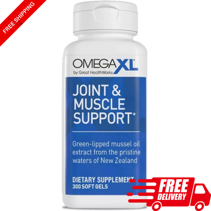 Omega XL (300 capsules) Joint & Muscle Softgels Mussel Omega-3 Joint Relief