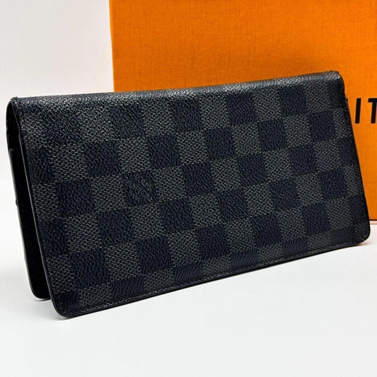 LOUIS VUITTON Portefeuille Brazza Wallet Bifold Damier Graphite N62665 F/S