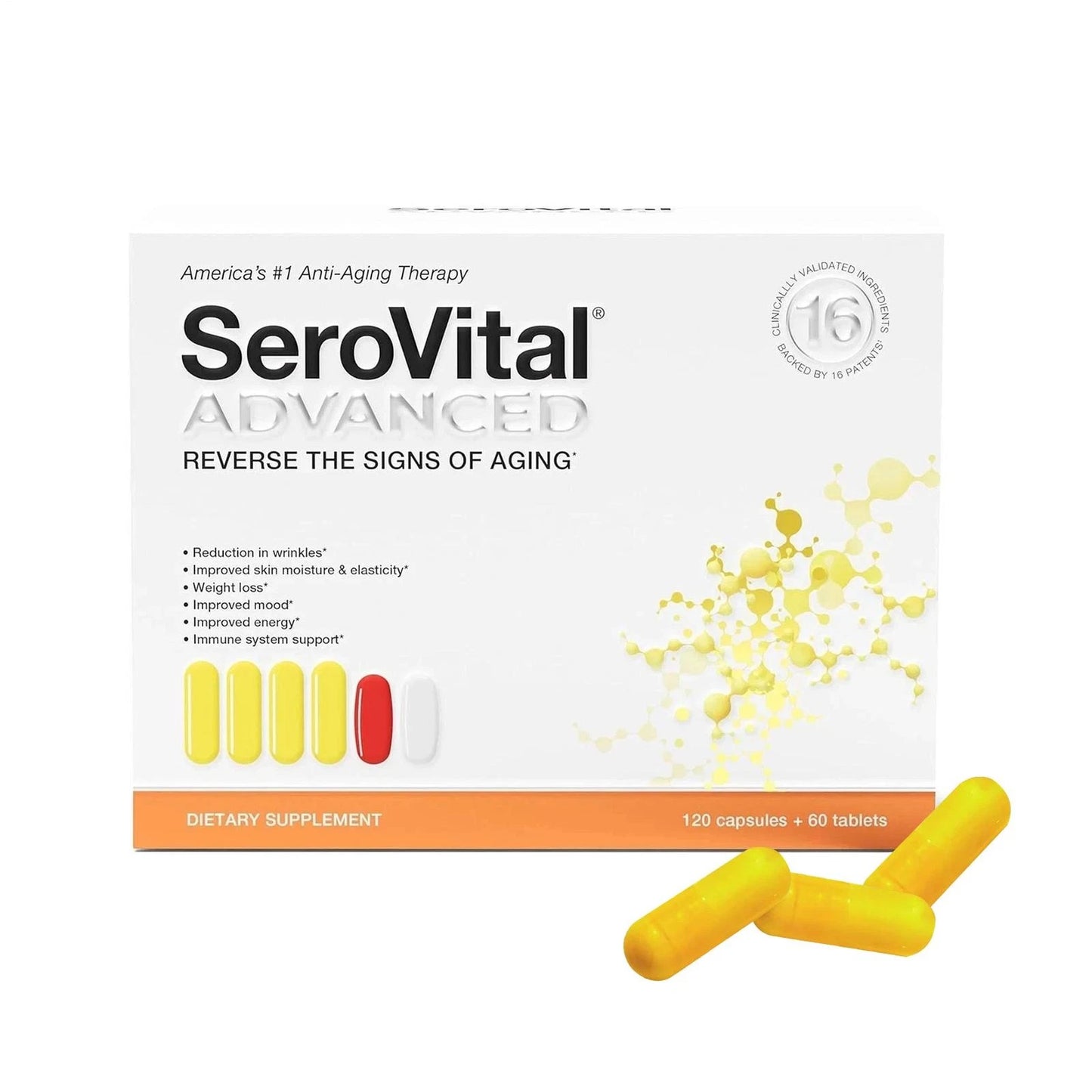 SeroVital Advanced. Anti Aging. 180 Count (120 Capsules + 60 Tablets)-
