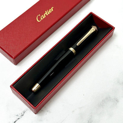 Cartier Black Gold Composite Executive Rollerball Pen Rare AD VIP Gift