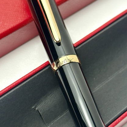 Cartier Black Gold Composite Executive Rollerball Pen Rare AD VIP Gift
