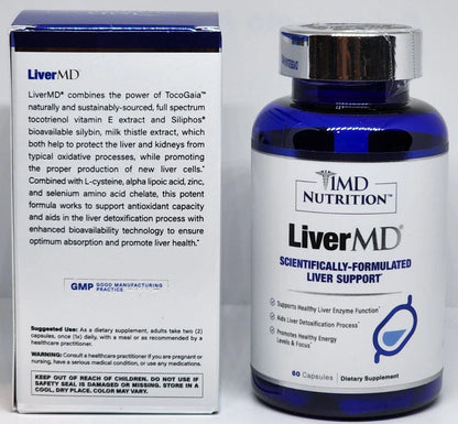 1MD LiverMD Liver Repair Support Supplement New Sealed 60 Capsules