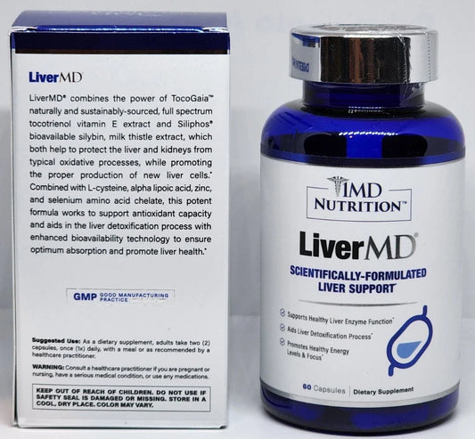 1MD LiverMD Liver Repair Support Supplement New Sealed 60 Capsules