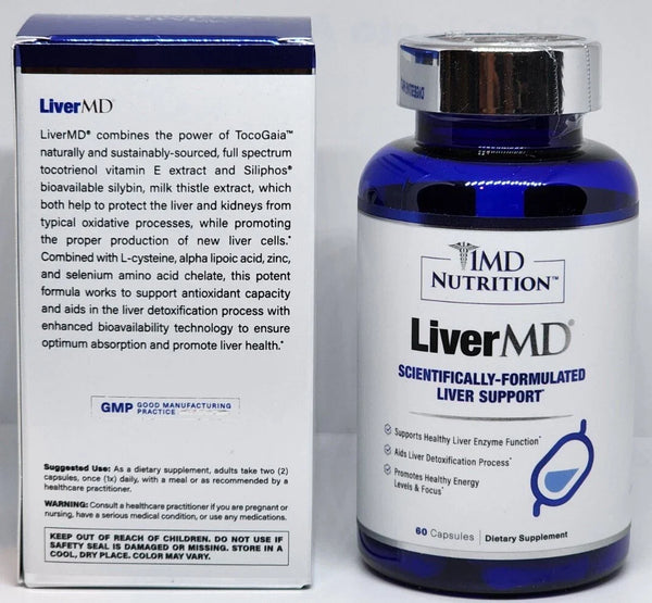 1MD LiverMD Liver Repair Support Supplement New Sealed 60 Capsules