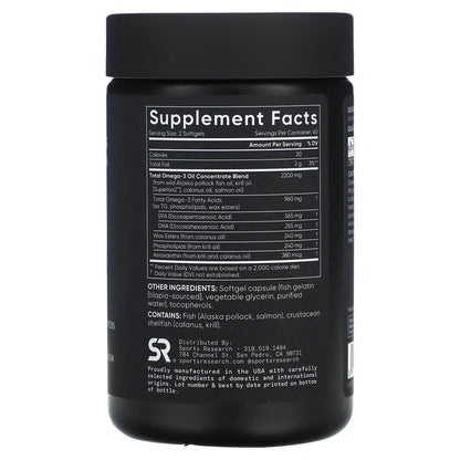 Premium Omega-3 Fish Oil Capsules – High Strength EPA & DHA Support for Heart & Brain Health | 120 Softgels