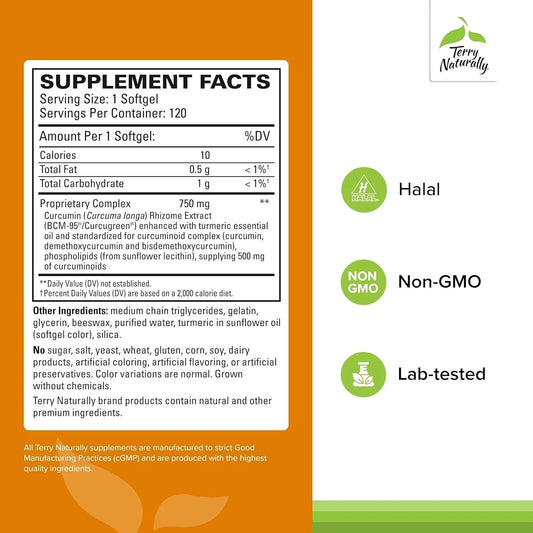 Terry Naturally CuraMed Superior Absorption Curcumin 750mg 120 Softgels