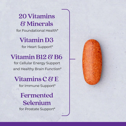 Men’s 55+ Daily Multivitamin Tablets – Complete Age Support Formula | 48 Count