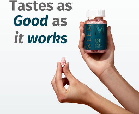 WEEM Hair Skin and Nails Gummies Supports Healthy Hair Vegan biotin Vitamins