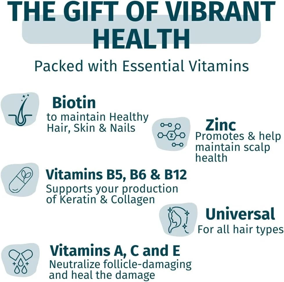 WEEM Hair Skin and Nails Gummies Supports Healthy Hair Vegan biotin Vitamins