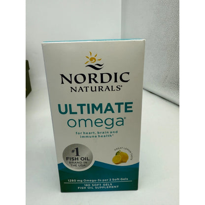 Nordic Naturals Ultimate Omega 3 - 1280 mg 180 Softgels Lemon Flavor