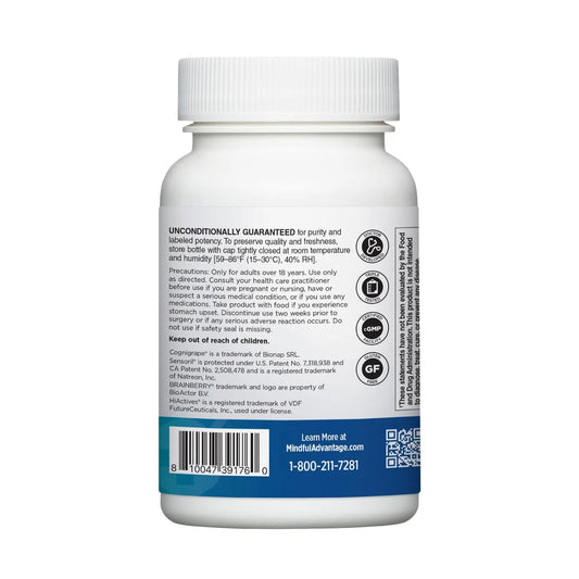 DOCTORS PREFERRED Mindful Advantage Brain Supplements for Memory and Focus -