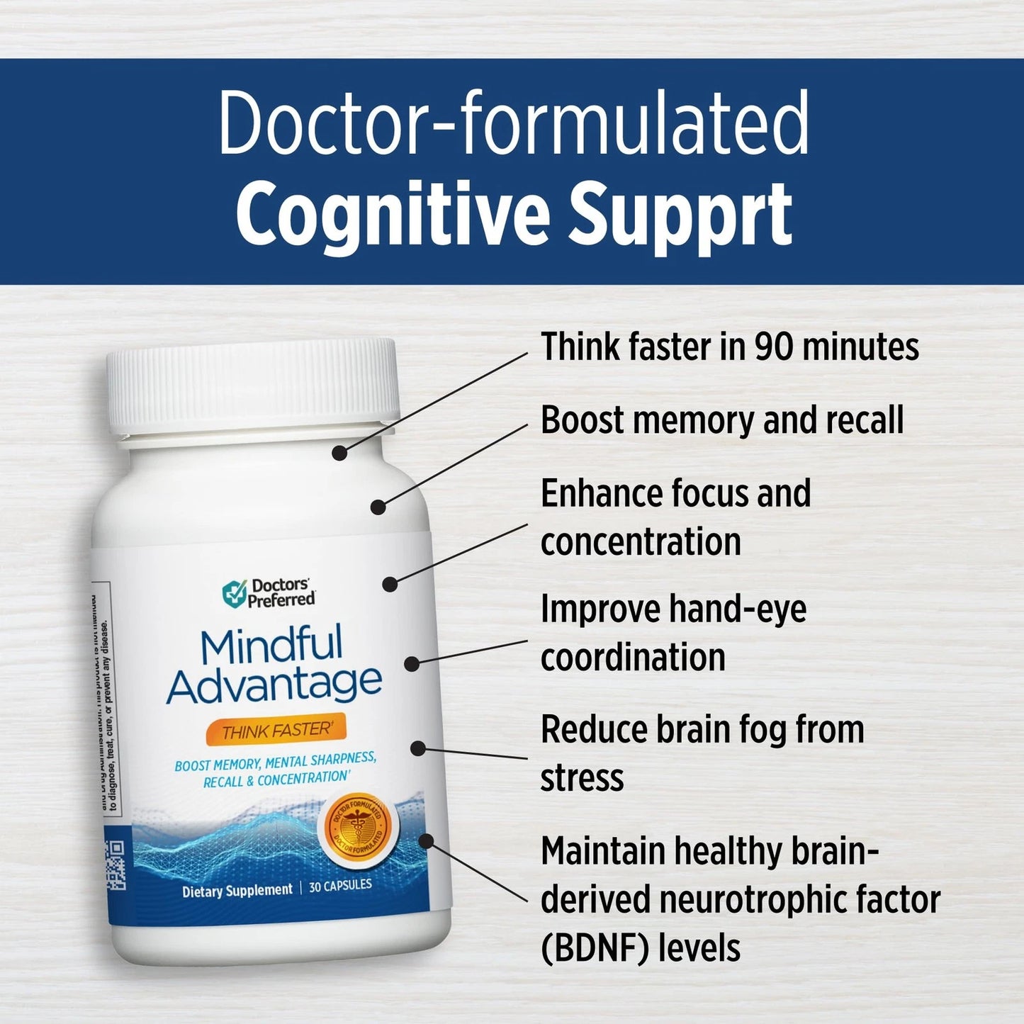 DOCTORS PREFERRED Mindful Advantage Brain Supplement