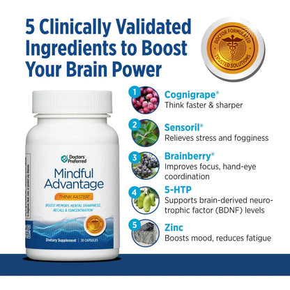 DOCTORS PREFERRED Mindful Advantage Brain Supplement
