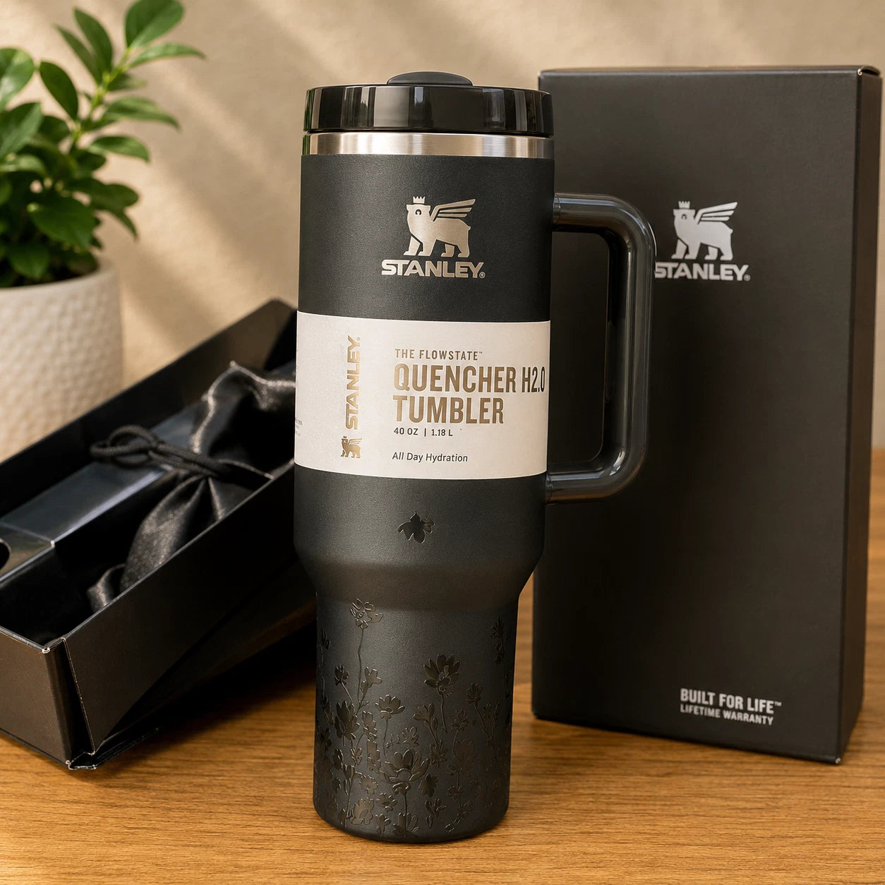 Stanley Quencher H2.0 40 oz Black Tumbler
