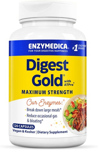 Enzymedica Digest Gold + ATPro, Maximum Strength Enzyme Formula,